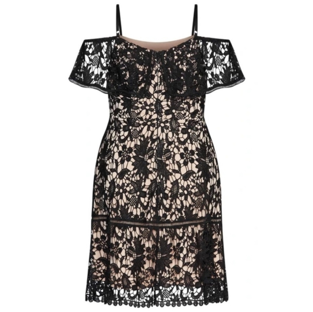 NWT CITY CHIC NUDE ILLUSION DRESS SZ. 24/XXL - Picture 3 of 5